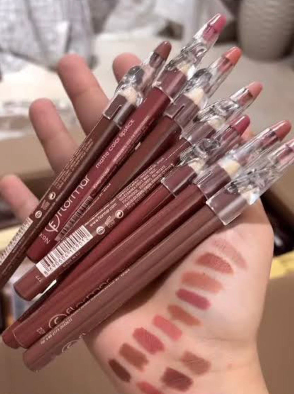 Flormar Jumbo 12-Piece Waterproof Matte Lip Liner Pencil Set