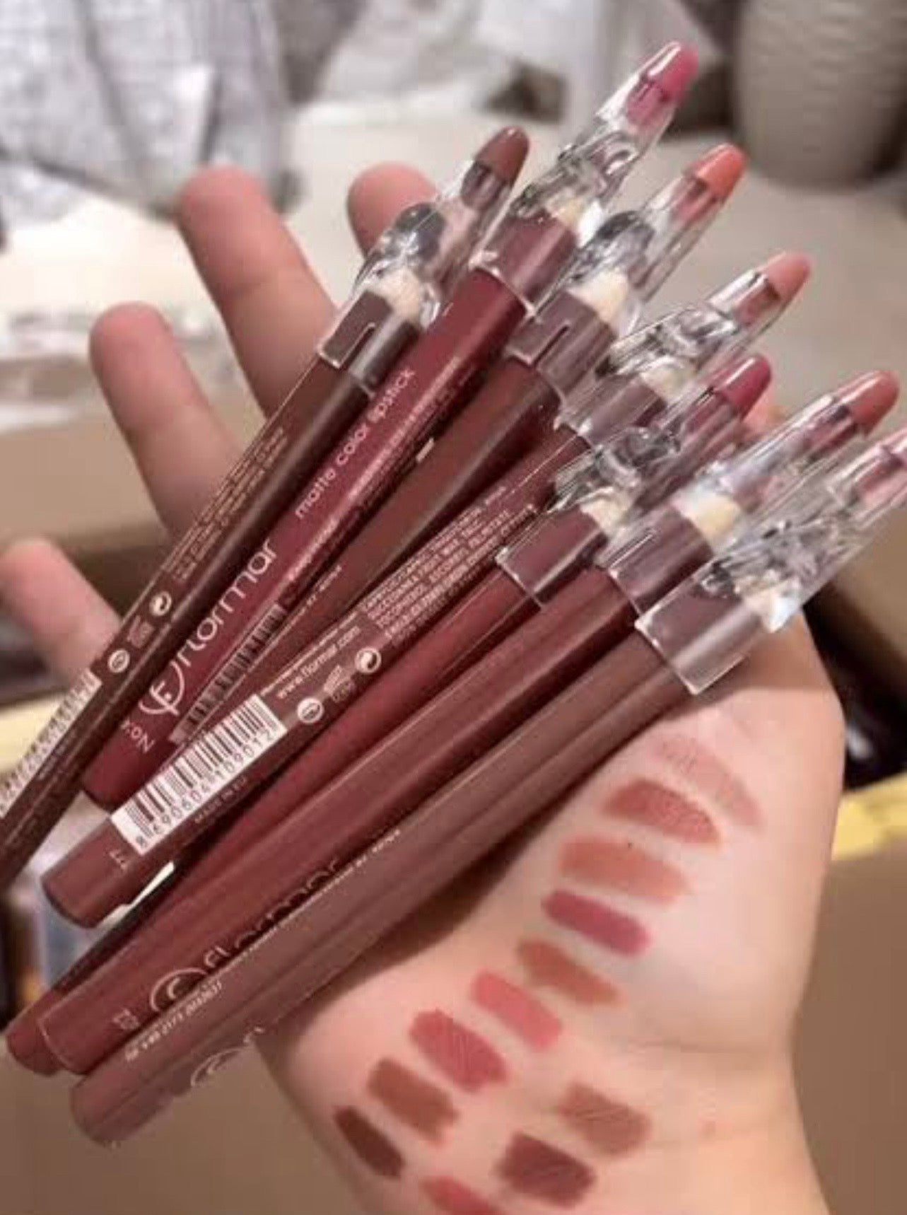 Flormar Jumbo 12-Piece Waterproof Matte Lip Liner Pencil Set