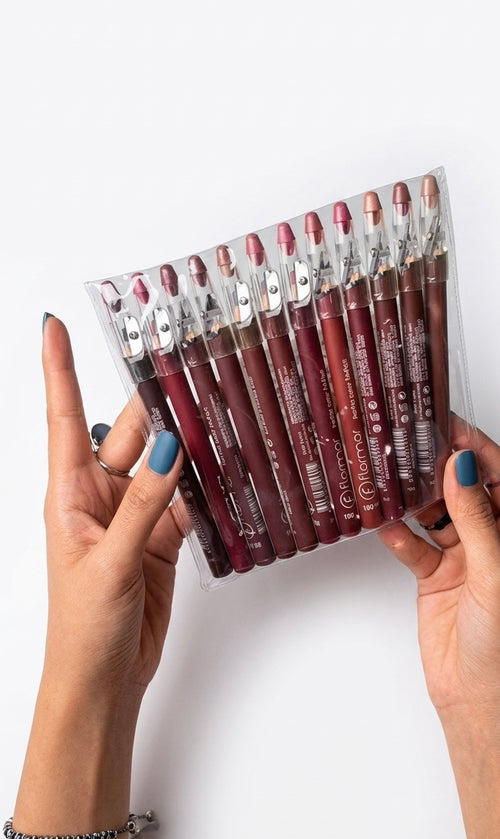 Flormar Jumbo 12-Piece Waterproof Matte Lip Liner Pencil Set